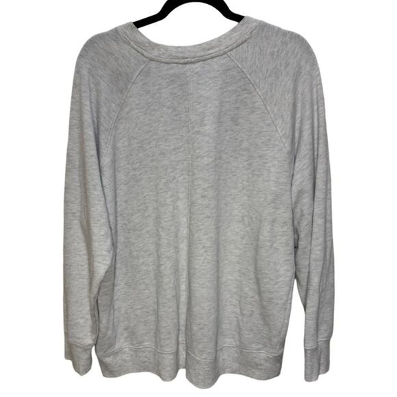 Zella Drew Crewneck Sweatshirt - Ivory Grey Heather Size L - Picture 8 of 9